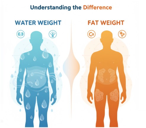 What Exactly Is the Difference Between Water Weight vs Fat?