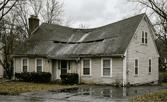 Sagging Roof Structure